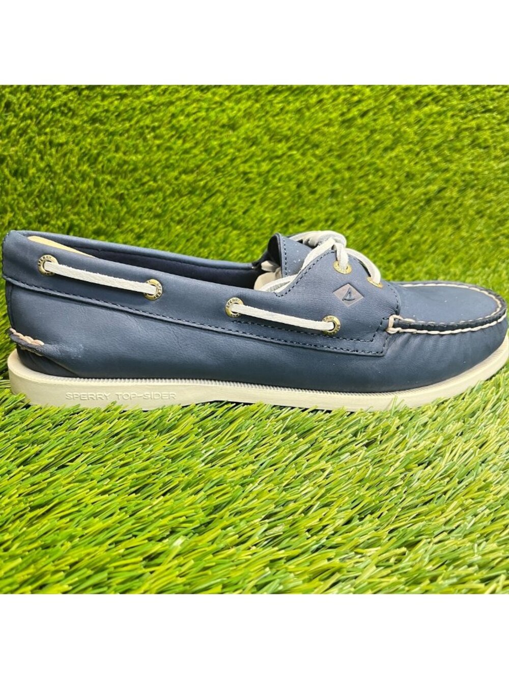 Sperry Authentic Original 2-Eye Womens Size 9 Blue Casual Leather Boat Shoes